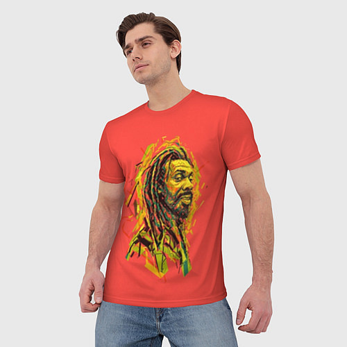 Мужская футболка Rasta Art / 3D-принт – фото 3