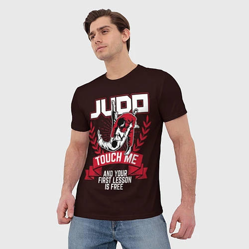 Мужская футболка Judo: Touch Me / 3D-принт – фото 3