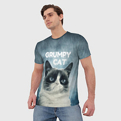 Футболка мужская Grumpy Cat, цвет: 3D-принт — фото 2
