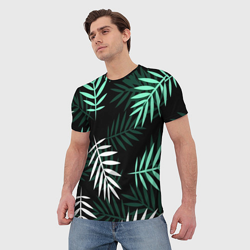 Мужская футболка Листья пальмы / 3D-принт – фото 3