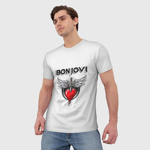 Мужская футболка Bon Jovi / 3D-принт – фото 3
