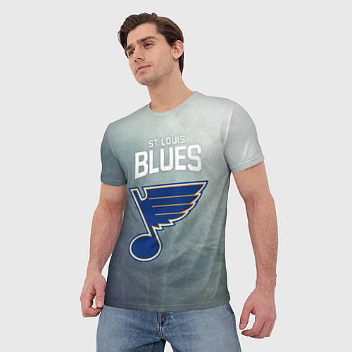 Мужская футболка St Louis Blues / 3D-принт – фото 3