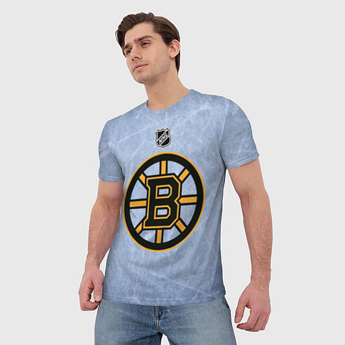 Мужская футболка Boston Bruins: Hot Ice / 3D-принт – фото 3