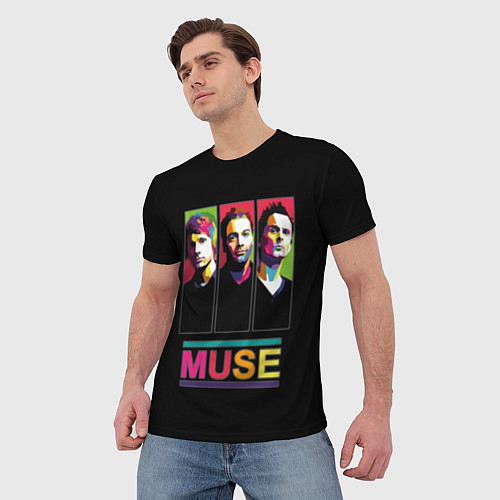 Мужская футболка Muse pop-art / 3D-принт – фото 3