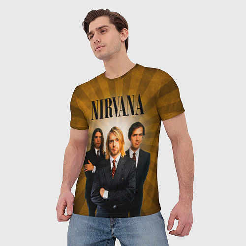Мужская футболка Nirvana / 3D-принт – фото 3