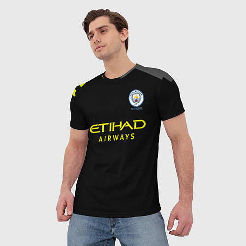 Мужская футболка Manchester City away 19-20 / 3D-принт – фото 3