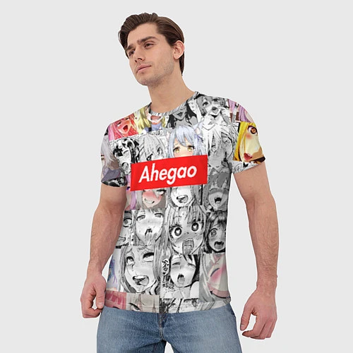Мужская футболка Ahegao / 3D-принт – фото 3