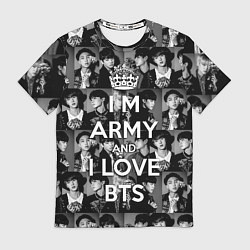 Футболка мужская I am army and I lover BTS, цвет: 3D-принт