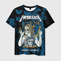 Футболка мужская Metallica - бабочки, цвет: 3D-принт