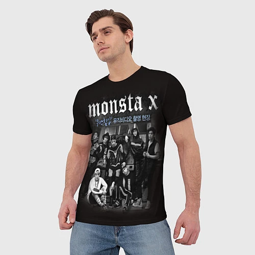 Мужская футболка Monsta X / 3D-принт – фото 3
