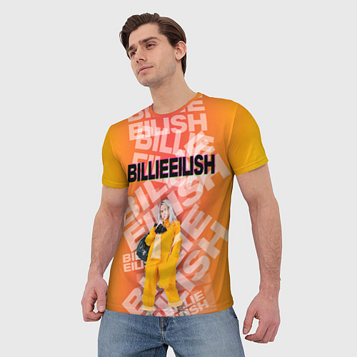 Мужская футболка Billie Eilish: Yellow Mood / 3D-принт – фото 3