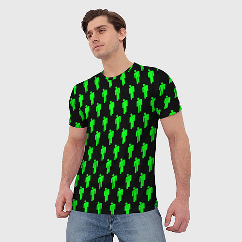 Мужская футболка Billie Eilish: Acid Pattern / 3D-принт – фото 3