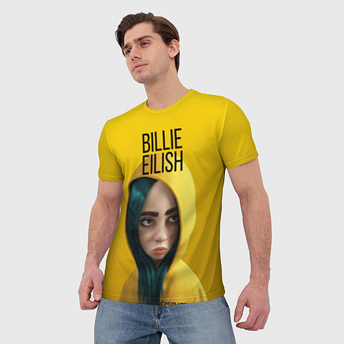 Мужская футболка BILLIE EILISH: Yellow Girl / 3D-принт – фото 3