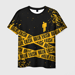 Футболка мужская BILLIE EILISH: Yellow & Black Tape, цвет: 3D-принт