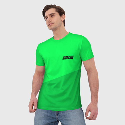 Мужская футболка Billie Eilish: Duo Green / 3D-принт – фото 3