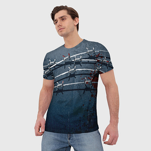 Мужская футболка Колючая цепь / 3D-принт – фото 3