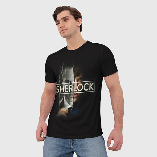 Мужская футболка Sherlock / 3D-принт – фото 3
