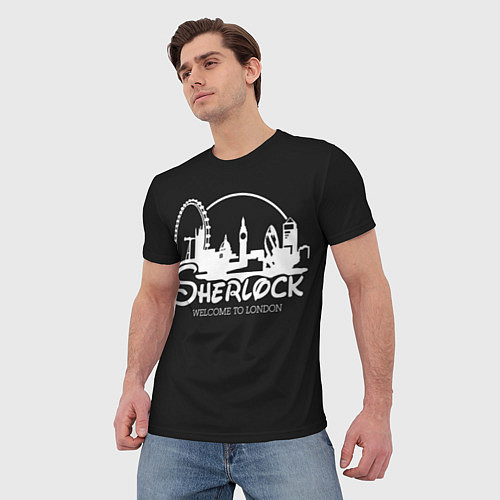 Мужская футболка Sherlock / 3D-принт – фото 3