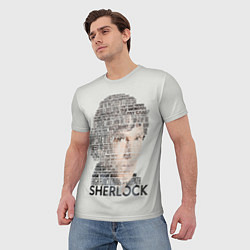 Футболка мужская Sherlock, цвет: 3D-принт — фото 2