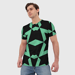 Футболка мужская Abstract zigzag pattern, цвет: 3D-принт — фото 2