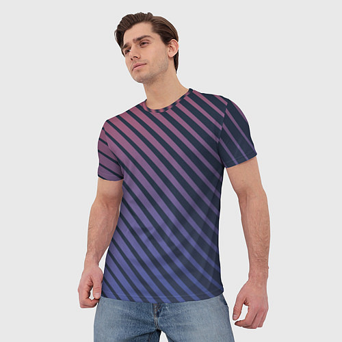 Мужская футболка Геометрические лучи / 3D-принт – фото 3