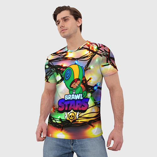 Мужская футболка BRAWL STARS НОВОГОДНИЙ / 3D-принт – фото 3