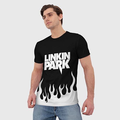 Мужская футболка Linkin Park: Black Flame / 3D-принт – фото 3