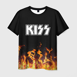 Футболка мужская Kiss: Hell Flame цвета 3D-принт — фото 1