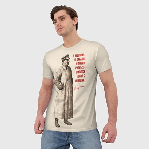 Мужская футболка Сталин / 3D-принт – фото 3