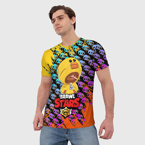 Мужская футболка BRAWL STARS SALLY LEON / 3D-принт – фото 3