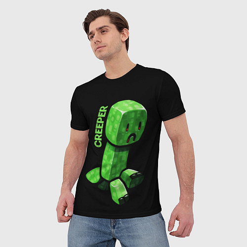 Мужская футболка MINECRAFT CREEPER / 3D-принт – фото 3