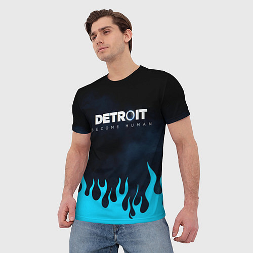 Мужская футболка DETROIT: BECOME HUMAN / 3D-принт – фото 3