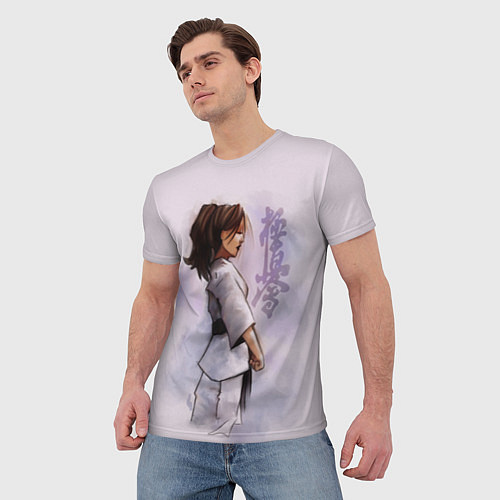 Мужская футболка Кёкусинкай девушка / 3D-принт – фото 3