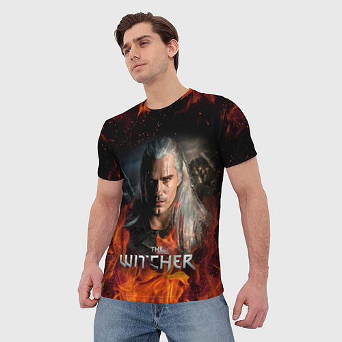 Мужская футболка THE WITCHER / 3D-принт – фото 3