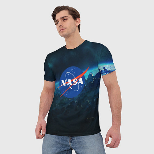 Мужская футболка NASA / 3D-принт – фото 3