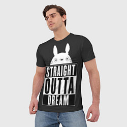 Футболка мужская Тоторо Straight outta dream, цвет: 3D-принт — фото 2