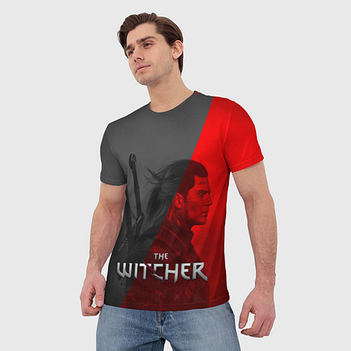 Мужская футболка THE WITCHER / 3D-принт – фото 3