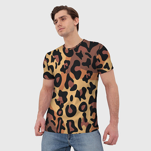 Мужская футболка Кошачий окрас / 3D-принт – фото 3