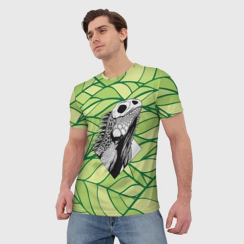 Мужская футболка Игуана нежить / 3D-принт – фото 3