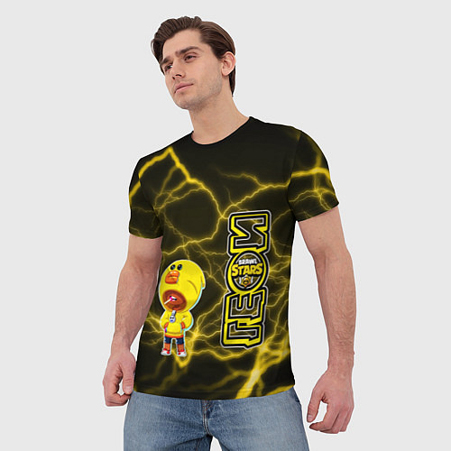 Мужская футболка Brawl Stars leon sally / 3D-принт – фото 3