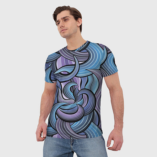 Мужская футболка Абстрактные краски / 3D-принт – фото 3