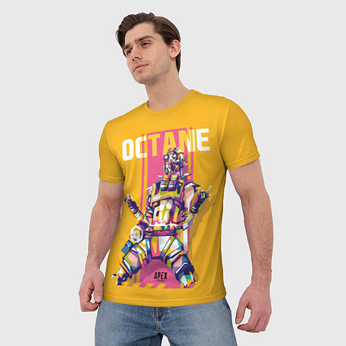 Мужская футболка Apex Legends Octane / 3D-принт – фото 3