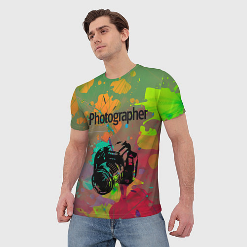 Мужская футболка Фотограф / 3D-принт – фото 3
