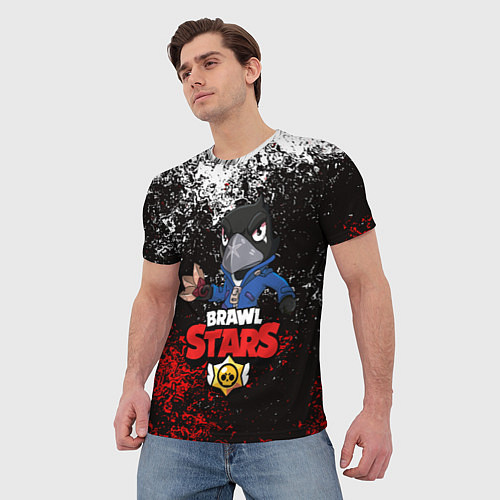 Мужская футболка BRAWL STARS CROW / 3D-принт – фото 3