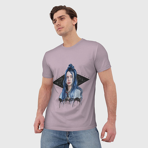 Мужская футболка Billie Pink Art / 3D-принт – фото 3