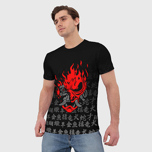Мужская футболка CYBERPUNK 2077 KEANU REEVES / 3D-принт – фото 3