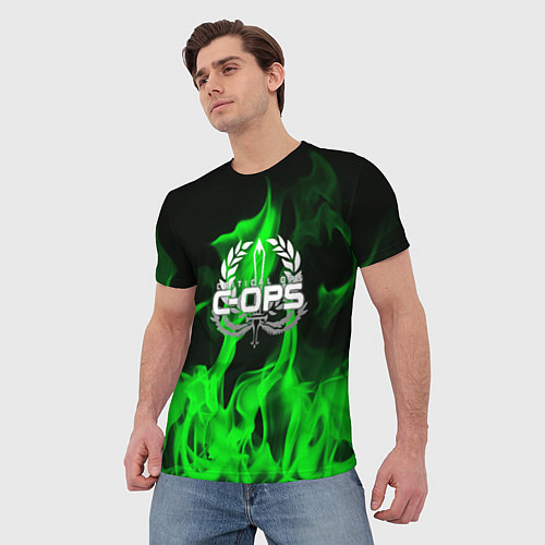 Мужская футболка C-OPSCRITICAL OPS / 3D-принт – фото 3