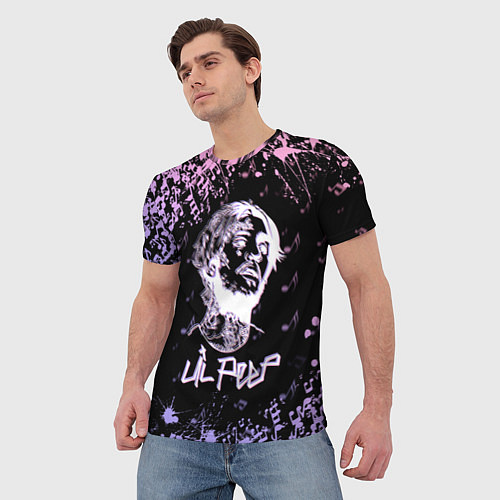 Мужская футболка LIL PEEP / 3D-принт – фото 3