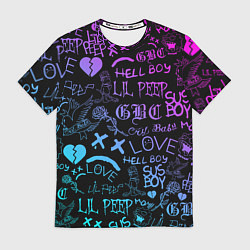 Футболка мужская LIL PEEP LOGOBOMBING, цвет: 3D-принт
