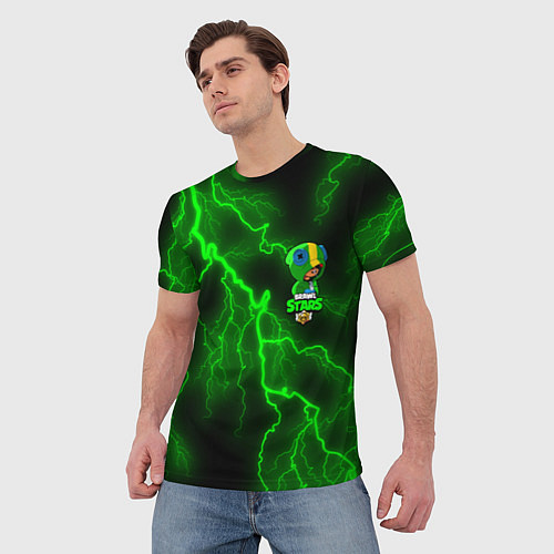 Мужская футболка Brawl Stars LEON / 3D-принт – фото 3